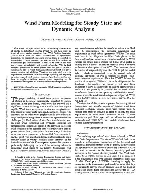 Full Download Wind Farm Modeling For Steady State And Dynamic Analysis 