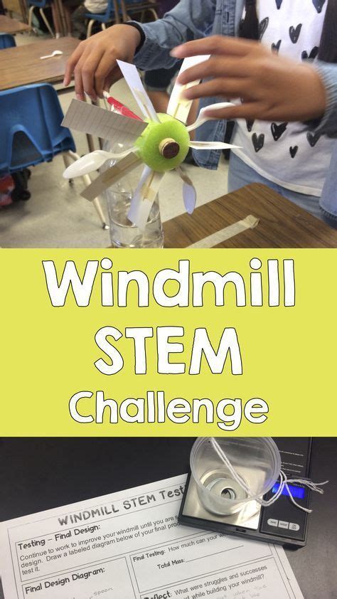 Windmill Worksheet 3rd Grade Stem   Stem Challenge Windmill Physical Science Concept Energy Conversion - Windmill Worksheet 3rd Grade Stem