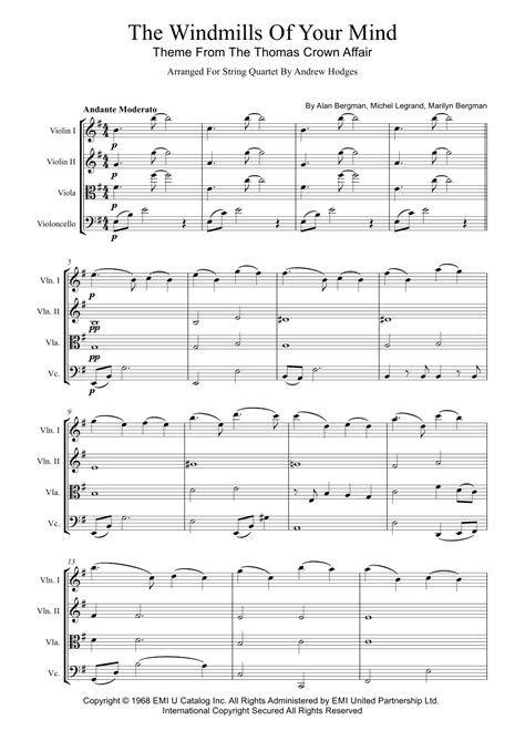 Windmills Of Your Mind String Quartet