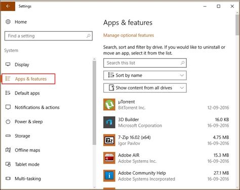 windows 10 flytta program