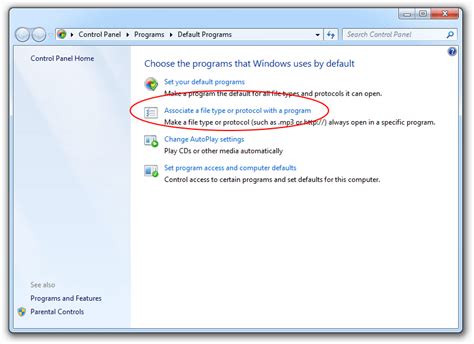 windows 7 .mapimail program to associate it with