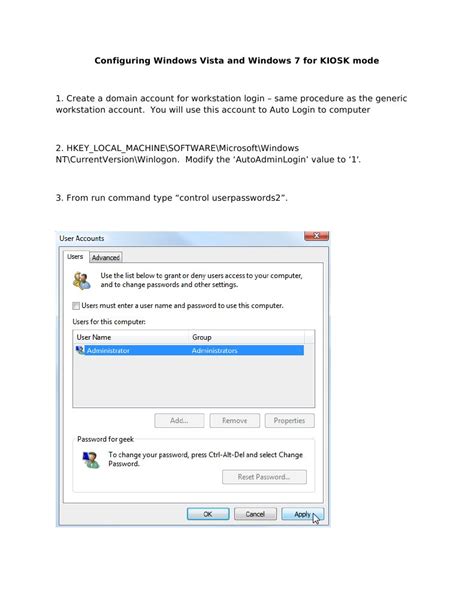 windows 7 configuring