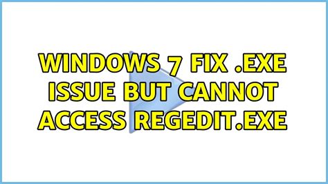 windows 7 exe registry fix