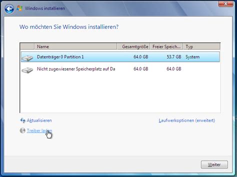 windows 7 installieren treiber laden