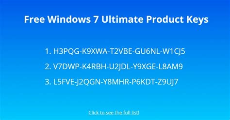 Windows 7 Key