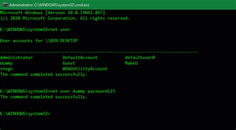 windows change domain password command line