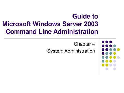 Windows Server System Administration Guide