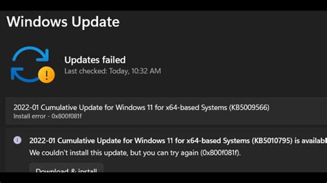 Windows Update Error 80072efe