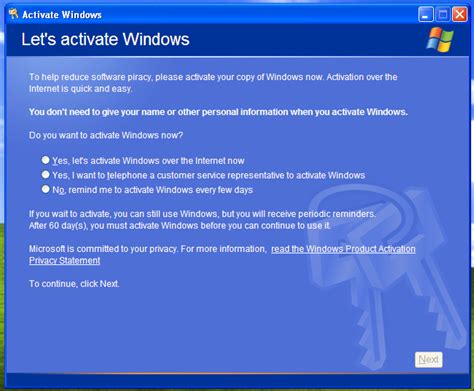 Windows Xp Activation Key