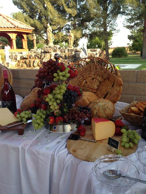 Wine And Cheese At A Wedding