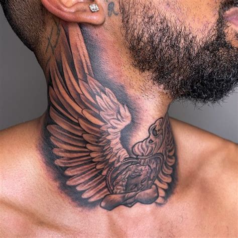 Wing Throat Tattoos