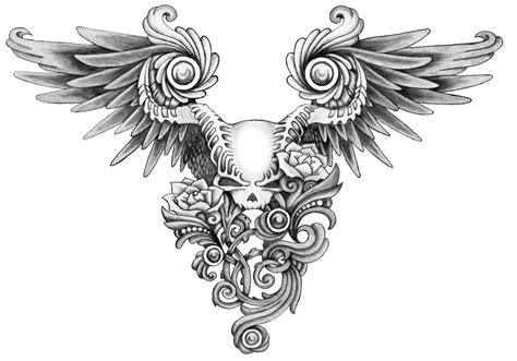 Winged Death Head Tattoos