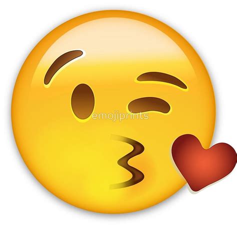 winky kissy face emoji meaning