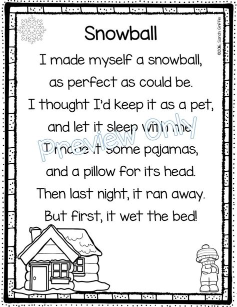 Winter 1st Grade Poems 1st Grade Poems About 1st Grade Poems - 1st Grade Poems