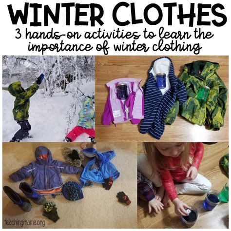 Winter Activities For Preschoolers Clothing Science Activities For Preschoolers - Clothing Science Activities For Preschoolers