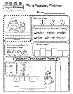 Winter Activities Worksheet All Kids Network Winter Activities Worksheet - Winter Activities Worksheet