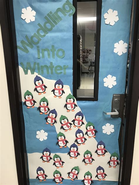 winter classroom door decorations