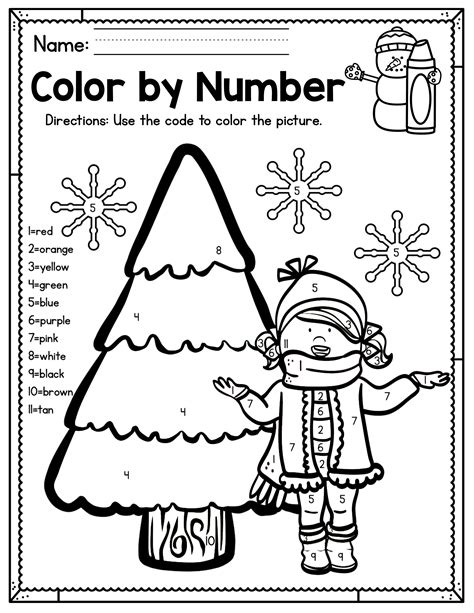 Winter Color By Numbers Made With Happy Paint By Number Preschool - Paint By Number Preschool