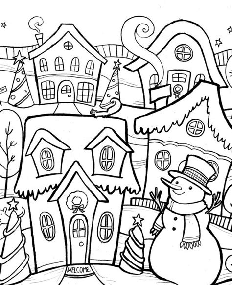 Winter Coloring Pages Free Coloring Pages Drawing Of Winter Season With Colour - Drawing Of Winter Season With Colour