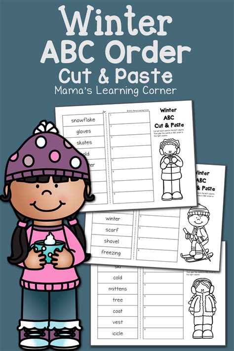 Winter Cut And Paste Abc Order Mamas Learning Cut And Paste Abc - Cut And Paste Abc