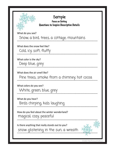 Winter Descriptive Writing Pages With Word Banks Descriptive Writing About Winter - Descriptive Writing About Winter