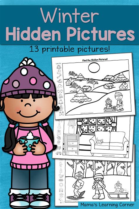 Winter Hidden Picture Worksheets Mamas Learning Corner Hidden Images Worksheet Preschool - Hidden Images Worksheet Preschool