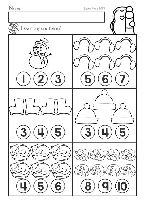 Winter Math Activities For Kindergarten Counting And Matching Snowflake Activities For Kindergarten - Snowflake Activities For Kindergarten