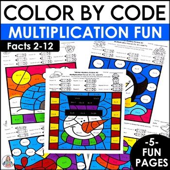Winter Multiplication Coloring Worksheet Teaching Resources Tpt Winter Multiplication Worksheet - Winter Multiplication Worksheet