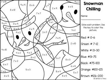 Winter Multiplication Worksheets Teachers Pay Teachers Tpt Winter Multiplication Worksheet - Winter Multiplication Worksheet