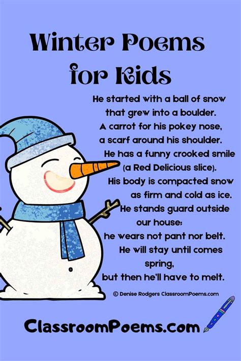Winter Poems For Kids And A Calming Afternoon Poem About Snow For Kids - Poem About Snow For Kids