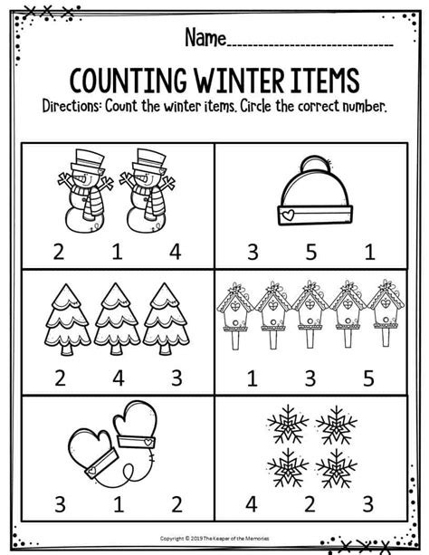 Winter Printables For Toddlers And Preschoolers Winter Preschool Worksheet - Winter Preschool Worksheet