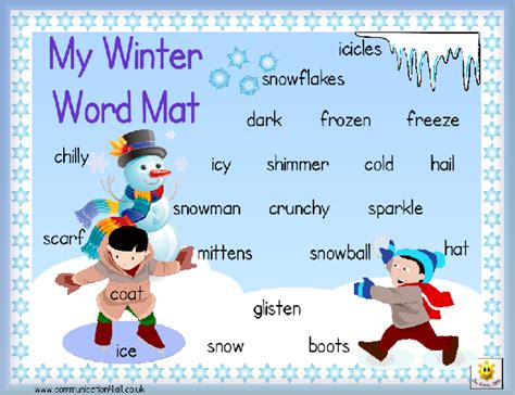 Winter Scene Descriptive Word Mat Teacher Made Twinkl Descriptive Writing About Winter - Descriptive Writing About Winter