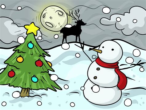 Winter Season Drawing At Getdrawings Free Download Drawing Of Winter Season With Colour - Drawing Of Winter Season With Colour