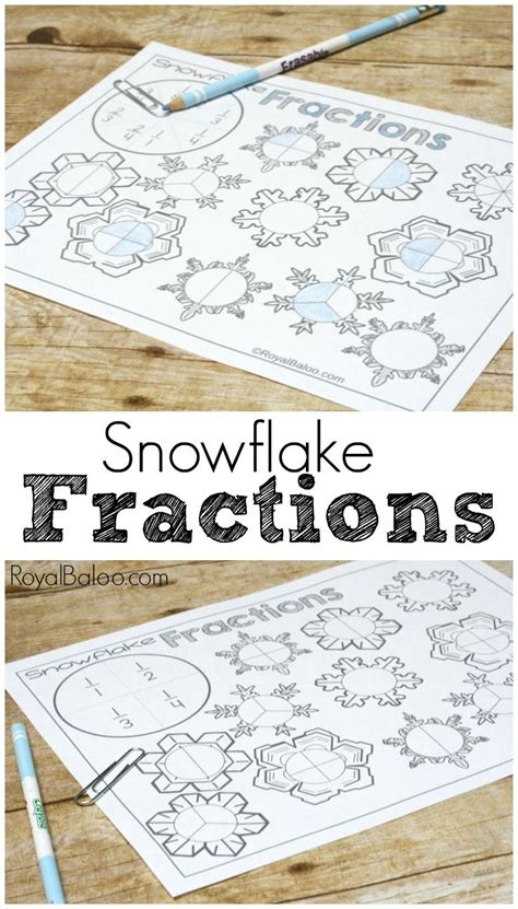 Winter Themed Math Beginners Fractions Royal Baloo Fractions For Beginners - Fractions For Beginners