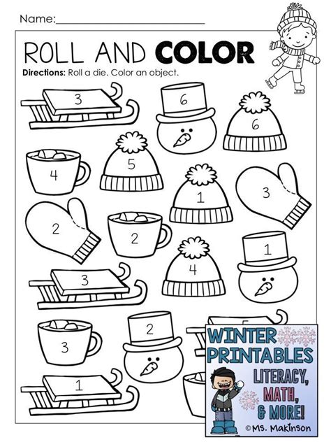 Winter Worksheets Kindergarten Preschool And More Kindergarten Winter Worksheet - Kindergarten Winter Worksheet