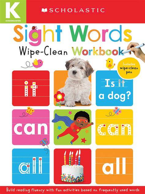 wipe clean workbook sight words enclosed spiral bi