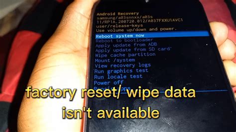 wipe data factory reset not working YouTube.