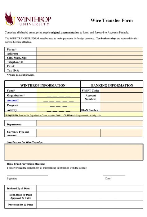wire transfer request form