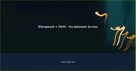 wireguard no internet acceb