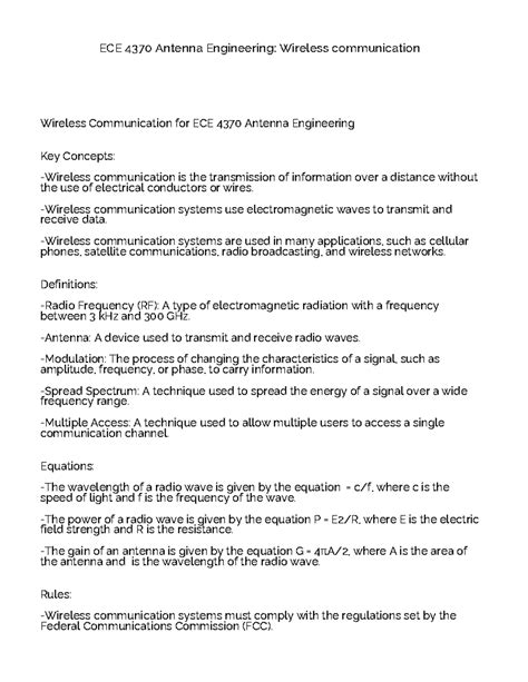 wireless communication notes for ece