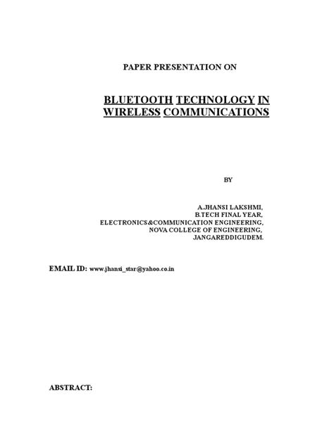Read Online Wireless Communication Paper Presentation Pdf 