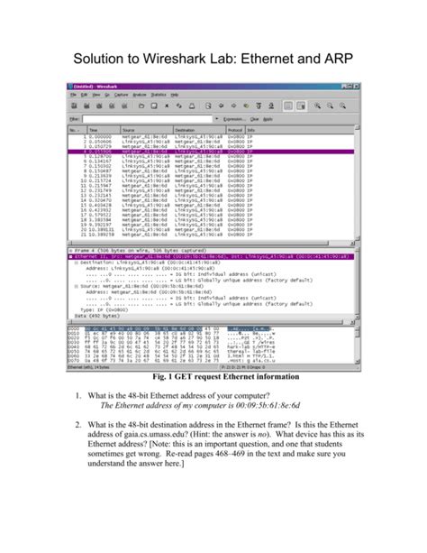 Download Wireshark Lab Ethernet And Arp V601 Solution 