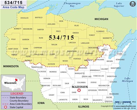wisconsin area code 534