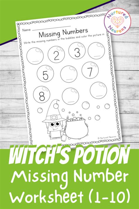 Witch Missing Number Worksheet 1 10 Kindergarten Printable Kindergarten Missing Number Worksheets - Kindergarten Missing Number Worksheets