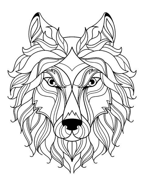 Wolf Head Coloring Pages Greatestcoloringbook Com Coloring Page Of Wolf - Coloring Page Of Wolf