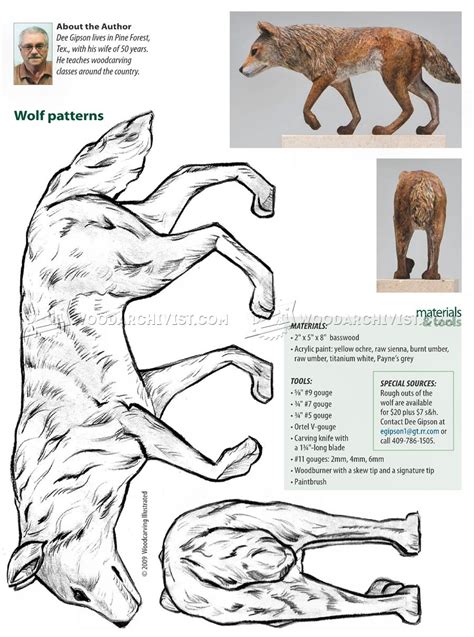 Wolf Wood Carving Patterns