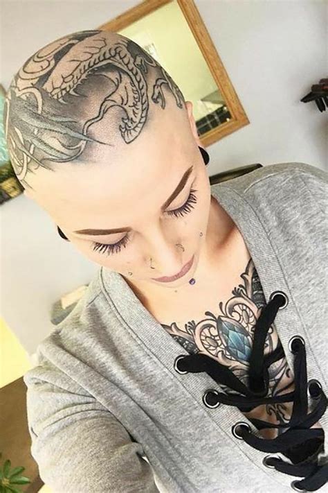 woman head tattoo
