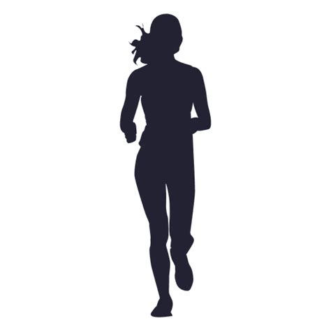 Woman Running Away Silhouette