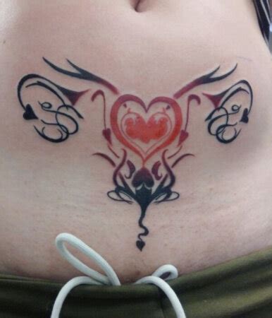 womb tattoos pentagram