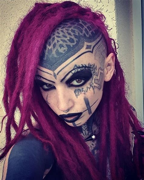 women with face tattoos